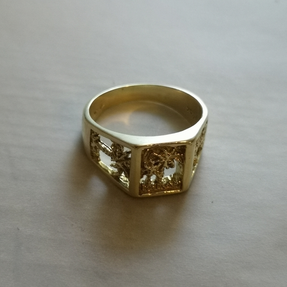 10k  filigree ring